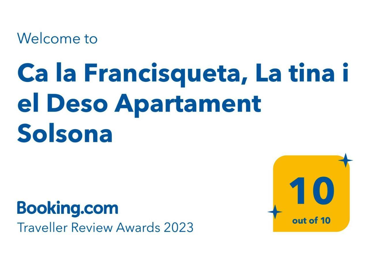 Ca La Francisqueta, La Tina I El Deso Apartament 索尔索纳 外观 照片